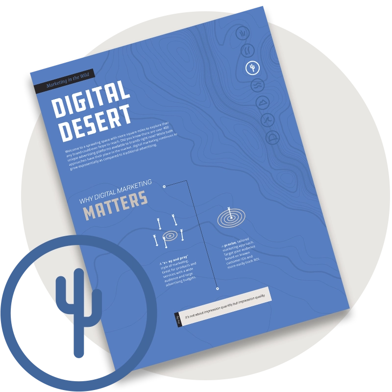 Cover page of the digital desert flier