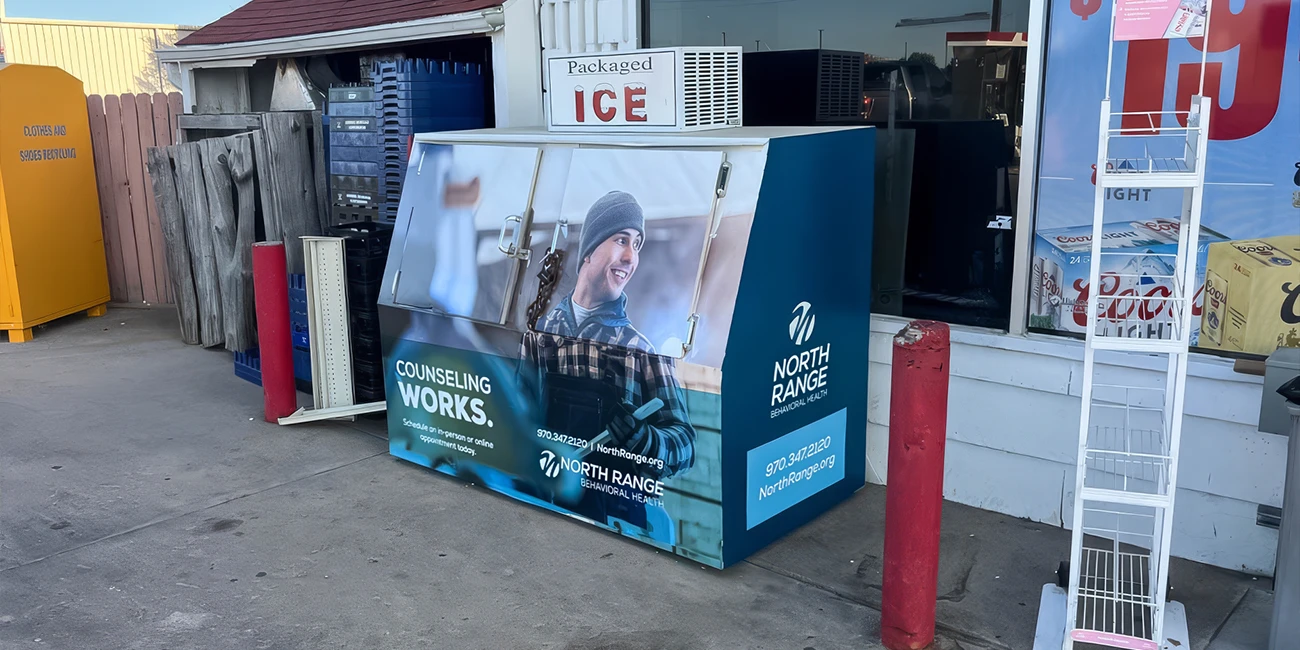 ATMC_NRBH-Outdoor_Full_Ice-Box-2 Gas pump ad design that says Ready for Change We Can Help