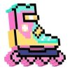 Icons-6 Icon of a 90s style rollerblade