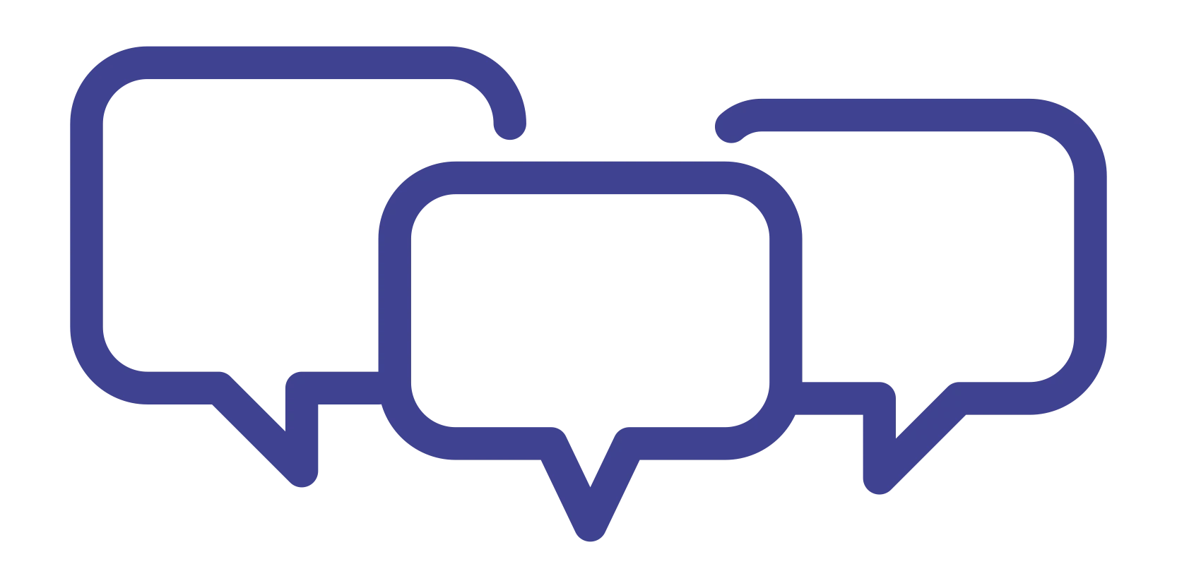 2 Chat Icon of three speech bubbles