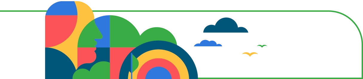 Line with a graphic head and trees design
